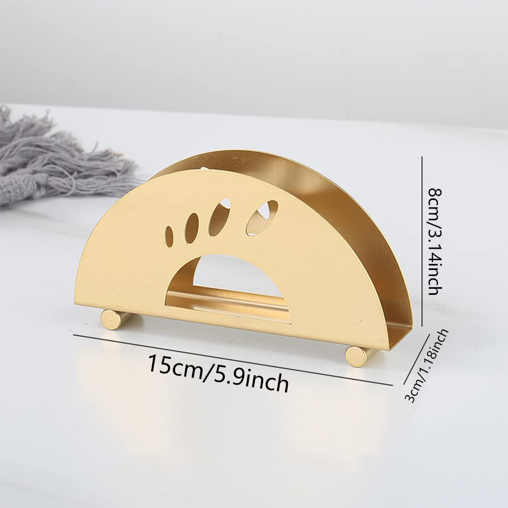 Stainless Steel Napkin Holder - Modern Upright Paper Napkin Dispenser Stand for Kitchen & Dining Table - Durable Serviette Holder for Restaurants, Parties & Home Use