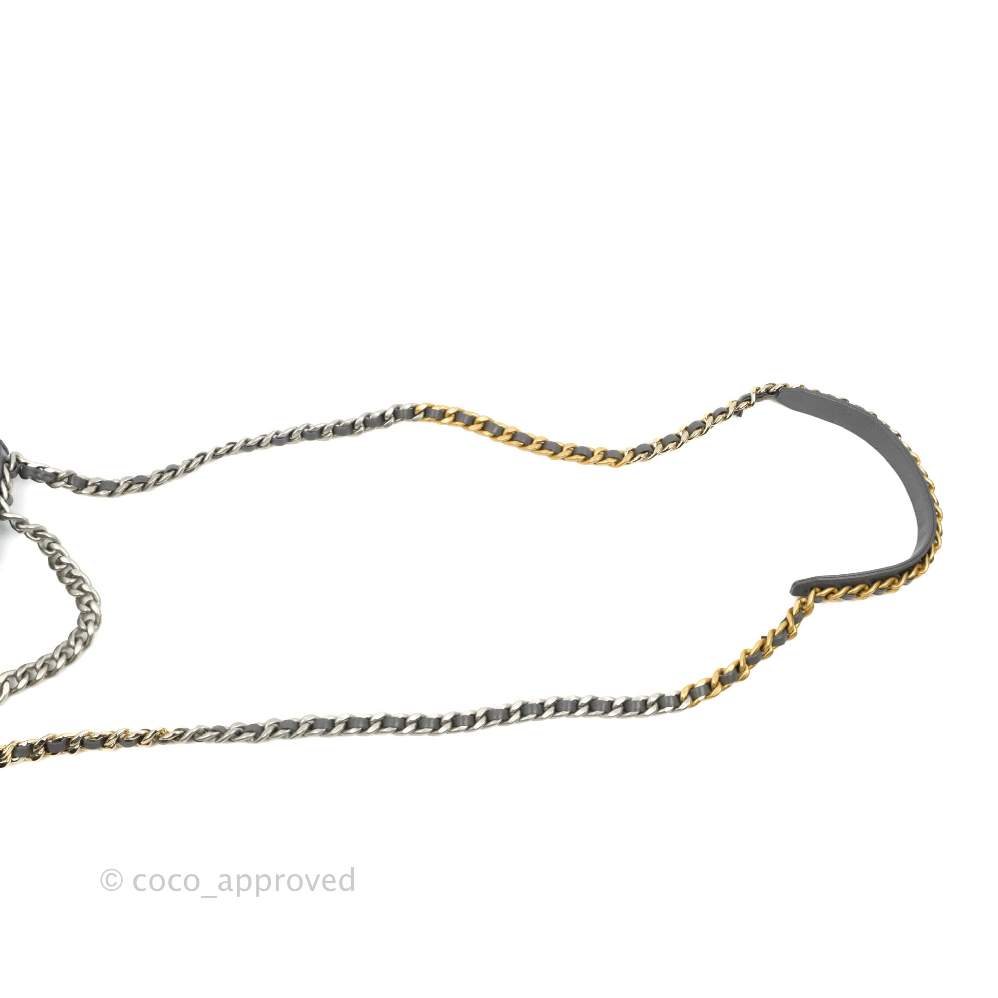 Chanel 19 Wallet on Chain WOC Dark Grey Lambskin Mixed Hardware - Luxury Crossbody Bag for Women, Perfect for Evening Events & Daily Use