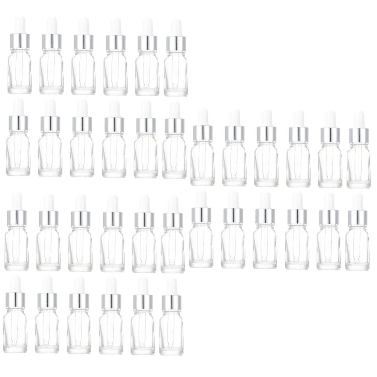 Healeved 36 Pcs Glass Essential Oil Bottles with Dropper - Mini Empty Perfume Sample Vials for DIY Aromatherapy, Makeup, Travel & Storage | Leak-Proof Eye Dropper Bottles for Essential Oils, Serums & Liquids