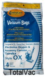 Eureka Electrolux Harmony Oxygen Vacuum Storage Bags - 4 Pack Space Saver Bags for Clothes, Blankets & Seasonal Storage | Compact & Airtight for Travel, Moving & Home Organization
