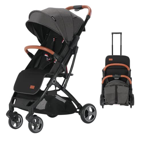 Blahoo Lightweight Baby Stroller - Compact Foldable Travel Stroller for Airplane & Toddler, Easy Carry Umbrella Stroller (Black) | Perfect for Travel, Shopping & Daily Walks