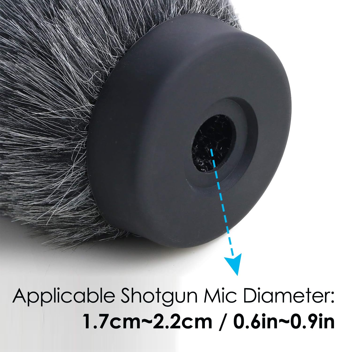 Professional Deadcat Wind Muff for Rode NTG4, MKE 600 & Audio-Technica AT875R Shotgun Microphones - 4.7