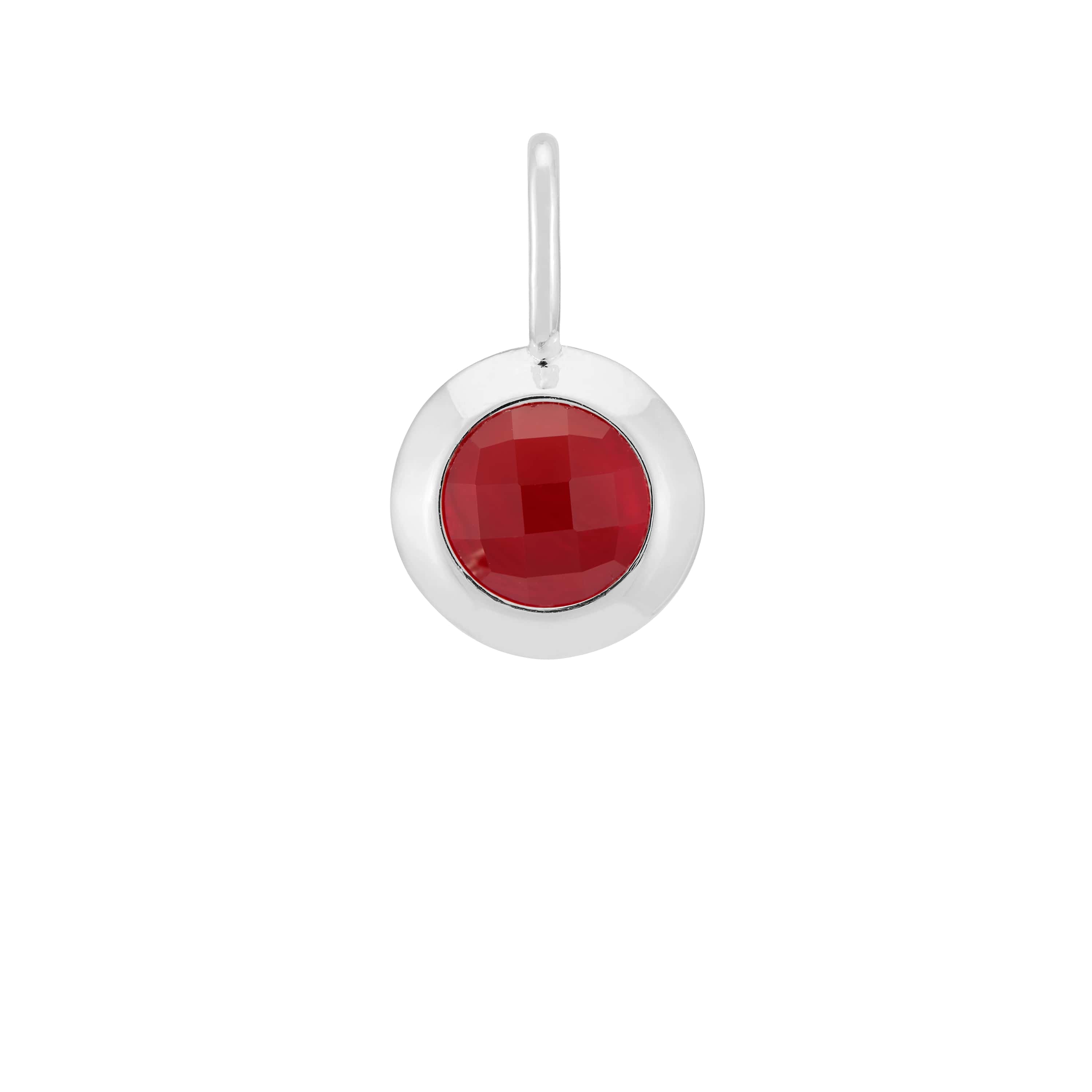 Genuine January Birthstone Garnet Charm Pendant - Perfect for Necklaces, Bracelets & Jewelry Making - Ideal Gift for Capricorn & Aquarius Birthdays
