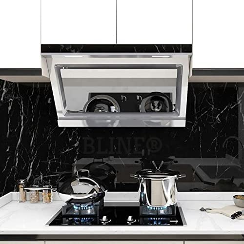 Vaidika Premium Kitchen Foil Stickers - Oil Proof Aluminum Wallpaper Roll for Kitchen Slab & Walls (2M Black) - Perfect for Backsplash Protection & Stylish Kitchen Decor