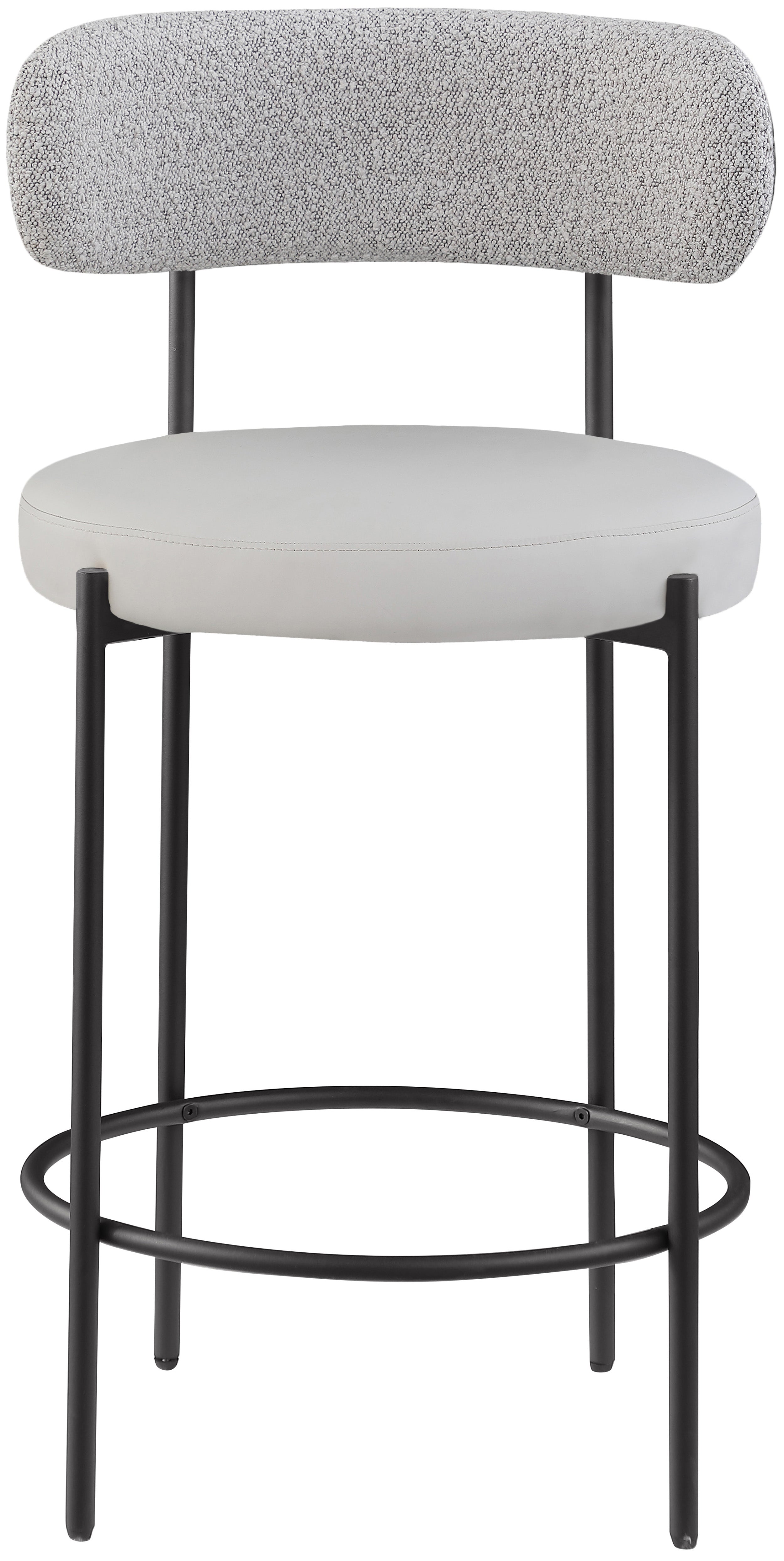 Vegan Leather Seat Stool - Modern PU Leather Footrest Ottoman with Non-Slip Bottom, Perfect for Living Room, Bedroom, Office & Nursery - Lightweight & Space-Saving Stool for Extra Seating or Footrest