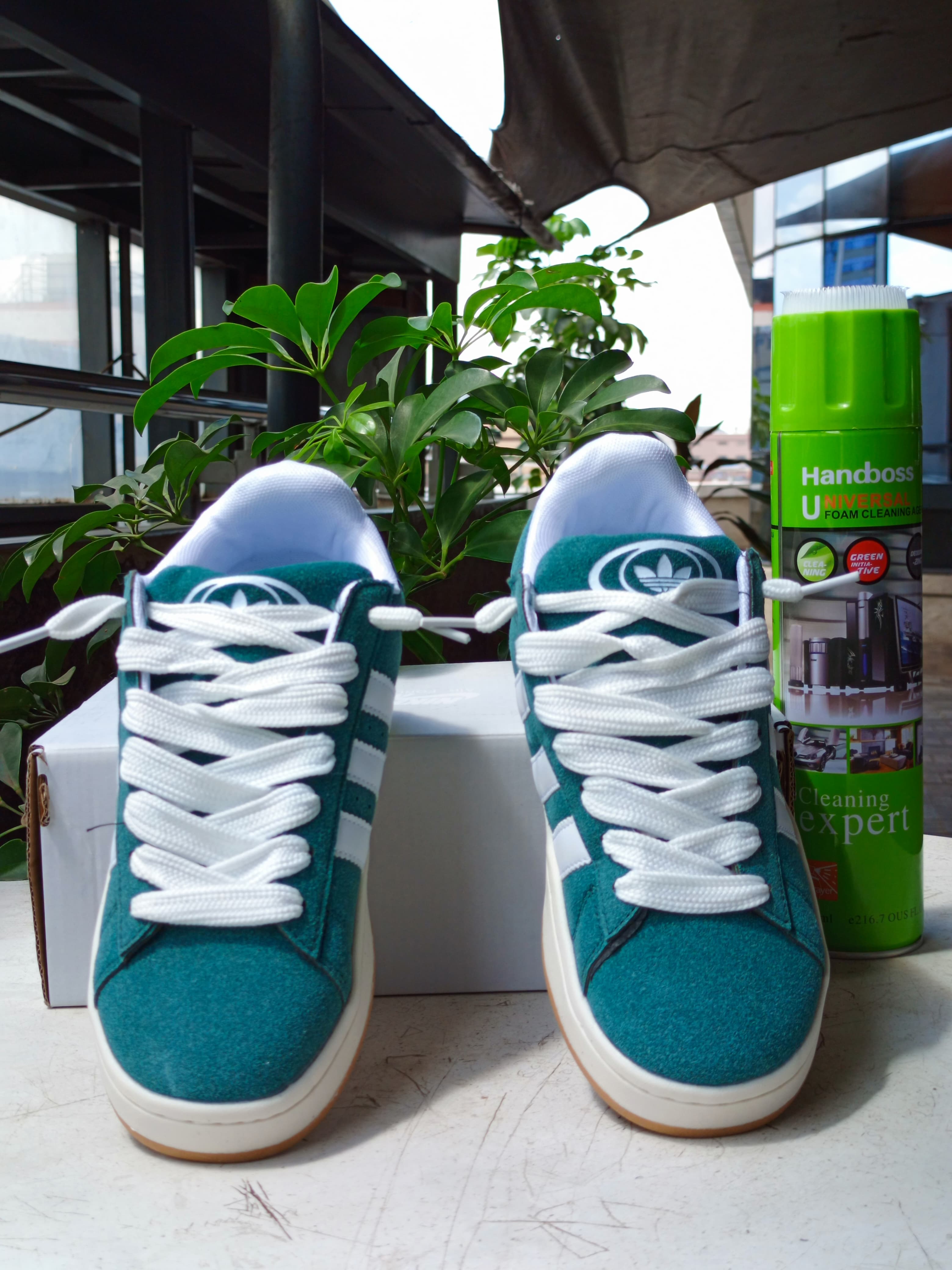 Adidas Campus Sneakers - Green & White Classic Shoes for Men & Women | Casual Wear, Street Style & Everyday Comfort