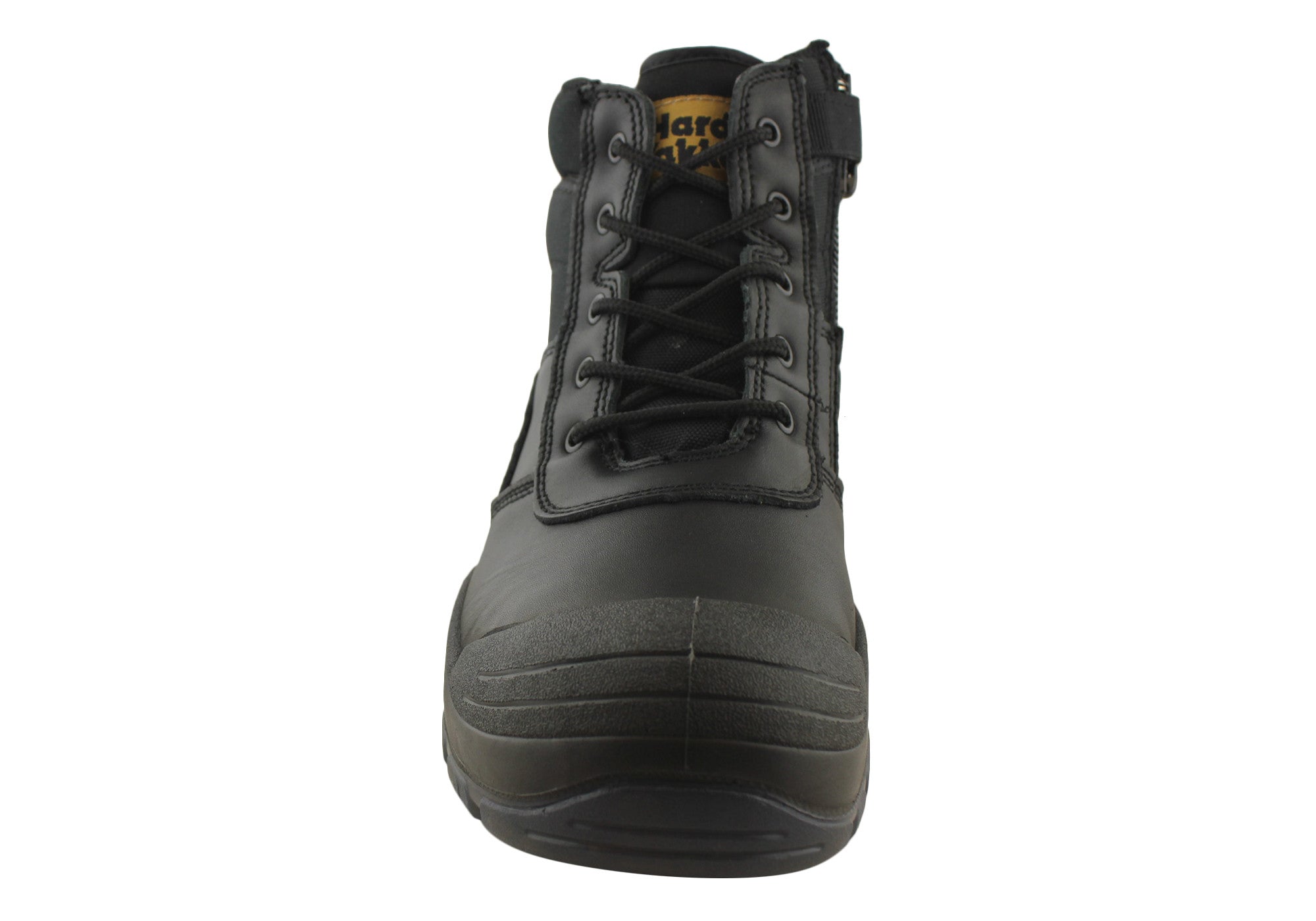 Hard Yakka Men's Steel Toe Safety Work Boots with Side Zip - Durable Construction for Construction, Warehouse & Industrial Work