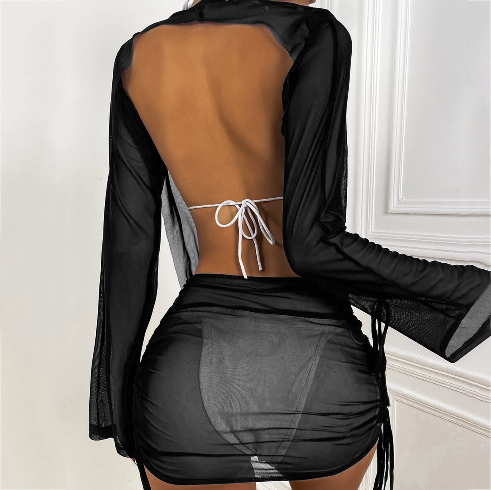 Sexy Backless Bikini Cover Up - Beach Wrap Dress for Women