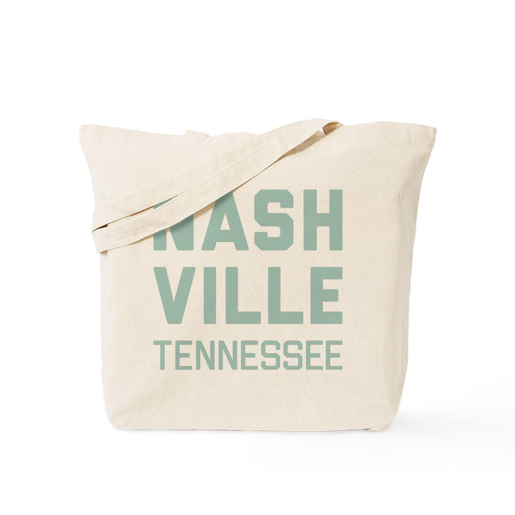 Nashville Tennessee Tote Bag - Natural Canvas Reusable Shopping Bag for Groceries, Beach & Travel | Eco-Friendly Cotton Carryall