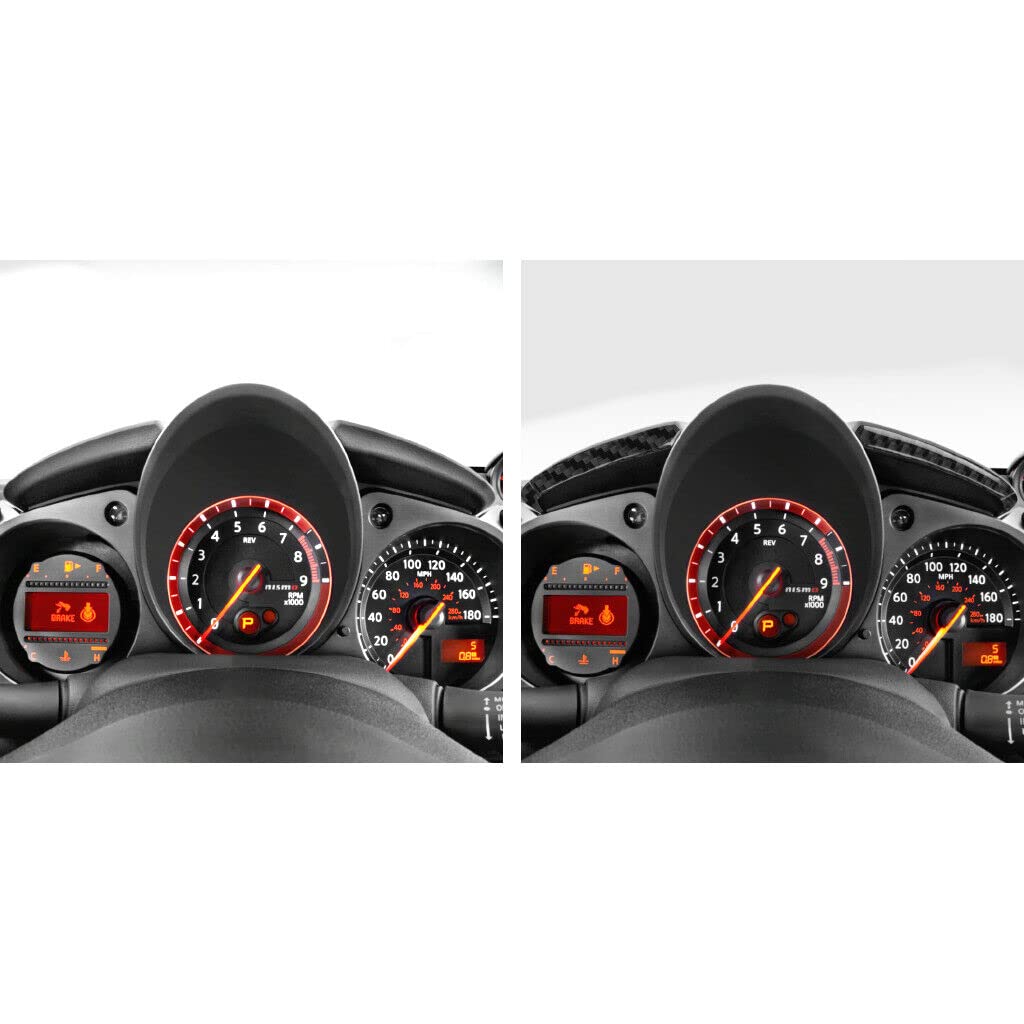 Carbon Fiber Dashboard Trim Cover for Nissan 370Z (2009-2020) - 2-Piece Interior Accessory Set - Upgrade Your Car's Luxury Look for Daily Driving & Car Shows