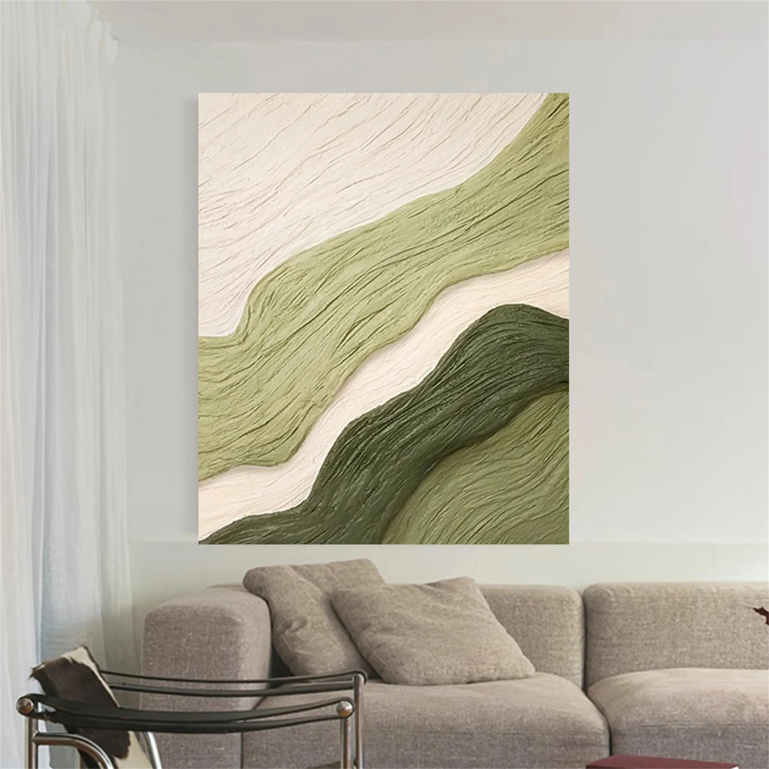 Blue & Green Abstract Art Print #BG036 - Modern Wall Decor for Living Room, Bedroom & Office