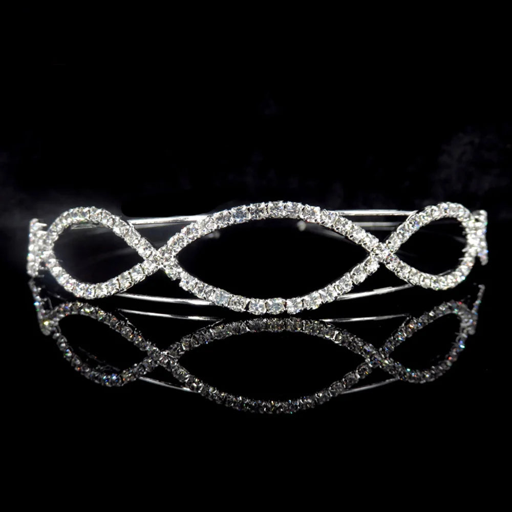 AINAMEISI Elegant Bridal Hair Accessories for Women - Pearl Crystal Rhinestone Wedding Tiara Crown | Perfect for Bridal Shower, Wedding Ceremony & Special Occasions