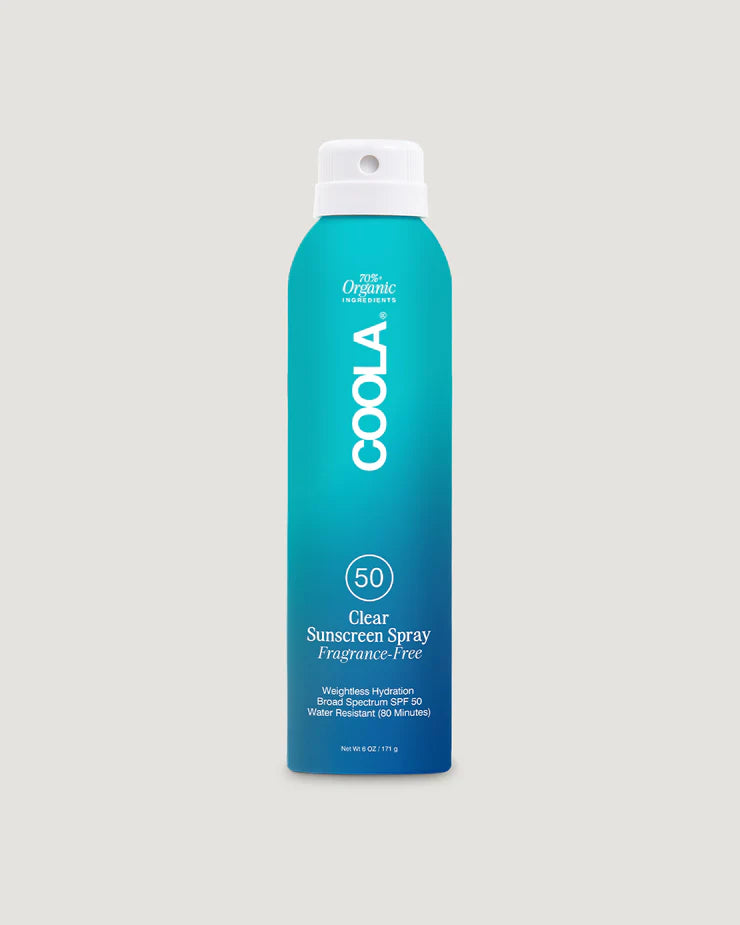SPF 50 Clear Sunscreen Spray for Face & Body - Fragrance Free, Non-Greasy, Water Resistant - Perfect for Beach, Swimming & Outdoor Activities
