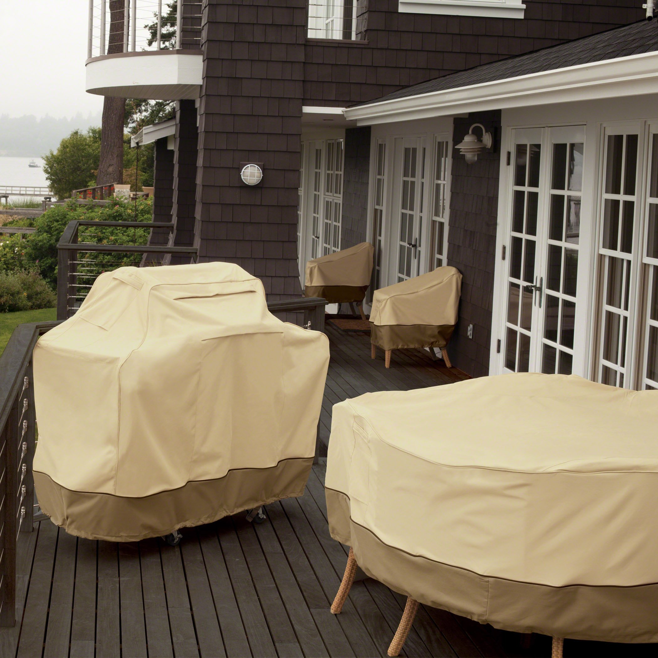 Classic Accessories Veranda Cover for Hampton Bay Spring Haven Wicker Patio Lounge Chairs | Durable Pebble Patio Furniture Covers | Perfect for Outdoor Protection and Weather Resistance
