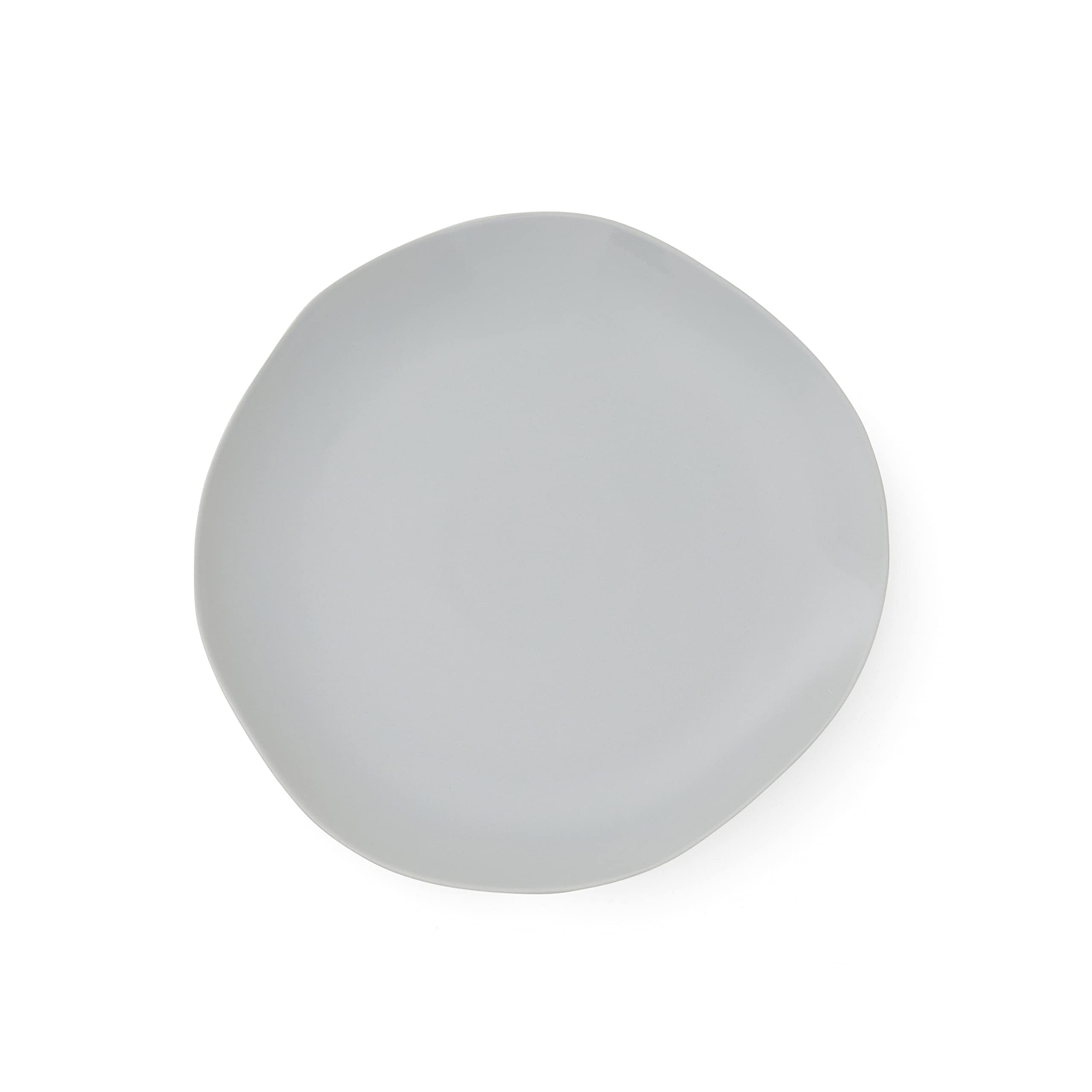 **Sophie Conran Arbor 11-Inch Dinner Plates Set of 4 – Stoneware Microwave & Dishwasher Safe – Organic Shape for Pasta, Appetizers & Main Courses – Dove Grey – Perfect for Casual Dining & Entertaining**