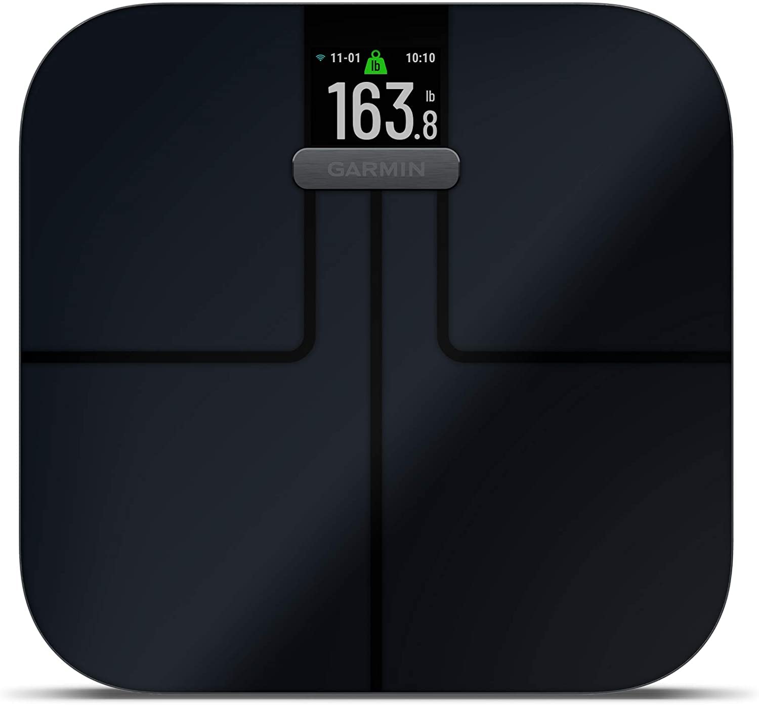 Garmin Index S2 Smart Scale - Wireless Body Composition Analyzer for Weight, Body Fat, Muscle Mass, Bone Mass & Body Water - Black (010-02294-02) | Perfect for Home Gym, Fitness Tracking & Health Monitoring