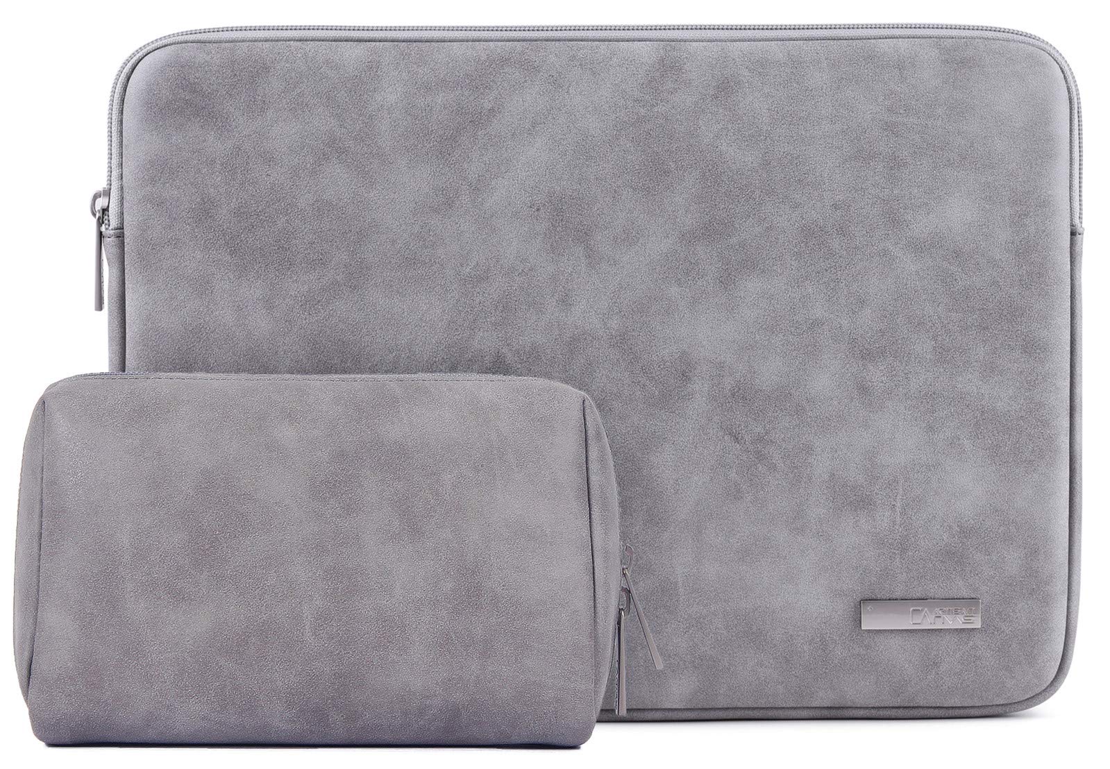 HBLOOMYST 13-15 Inch PU Leather Laptop Sleeve with Padding - Durable Frosted Protective Case for MacBook, Notebook & Ultrabooks - Perfect for Work, School & Travel