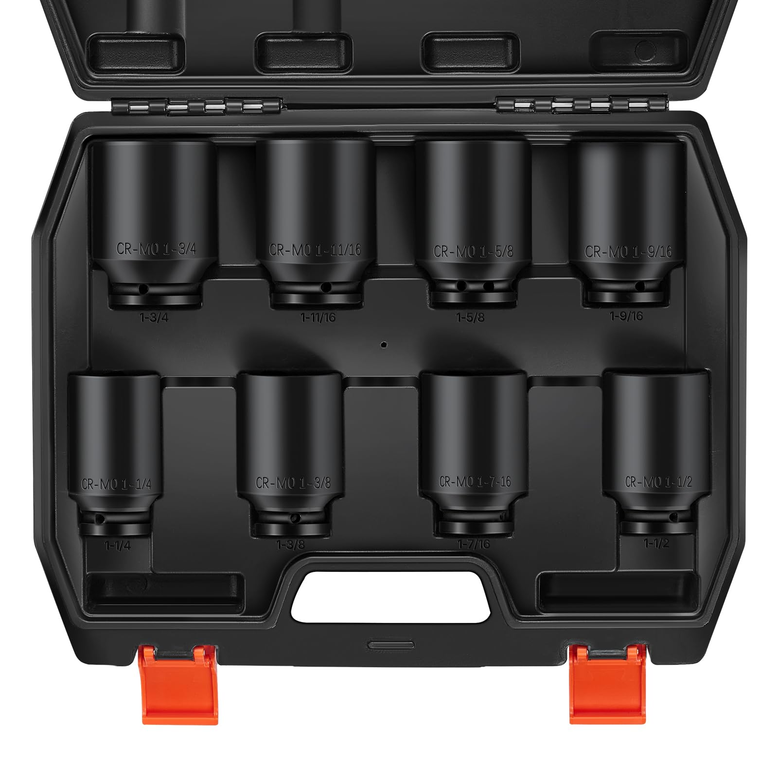 VEVOR 8-Piece Axle Nut Impact Socket Set - 1/2