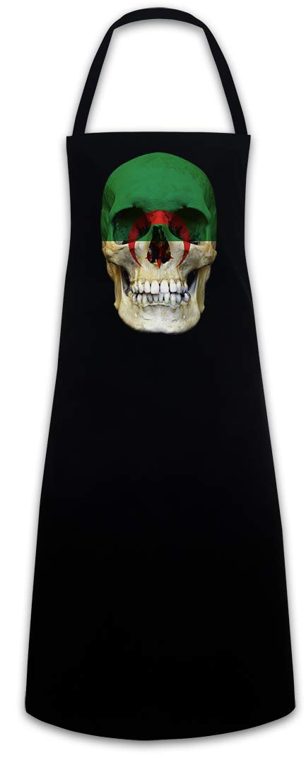 Algeria Skull Flag BBQ Apron - Classic Design for Grilling, Cooking & Kitchen Use - Perfect for Outdoor Barbecues, Camping & Backyard Parties