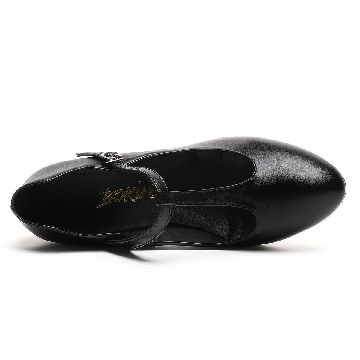 Women's T-Strap Character Dance Shoes - Leather Salsa & Swing Heels for Women - Comfortable Ladies Dress Shoes for Ballroom, Latin, Tango & Performance