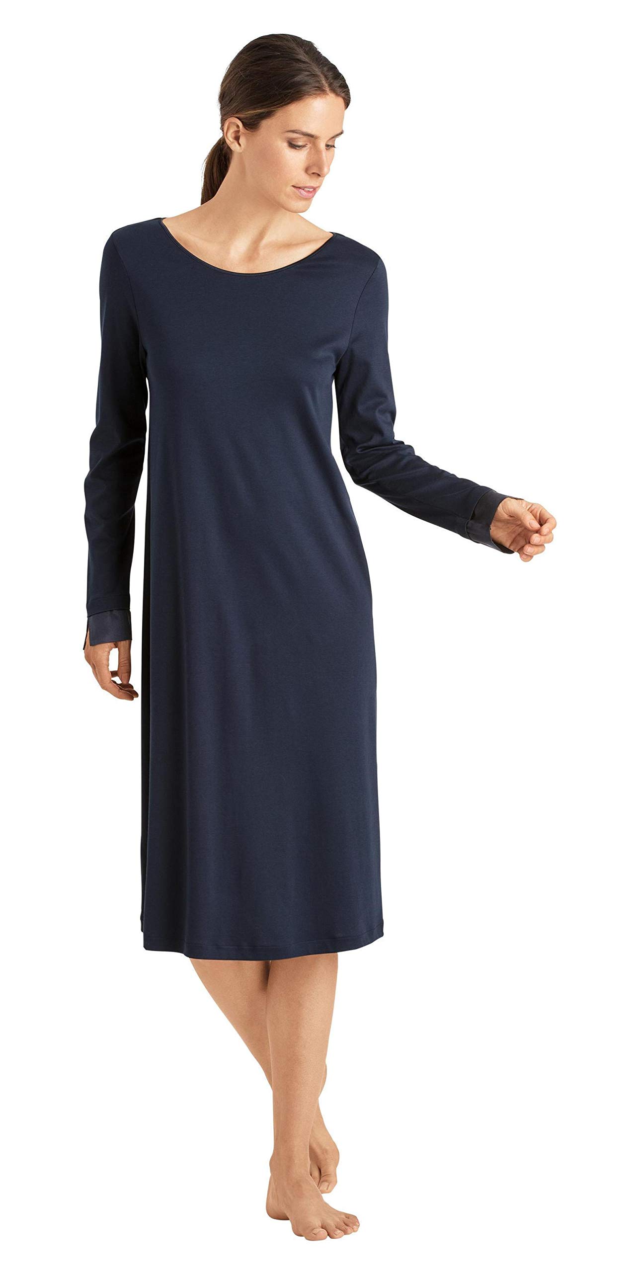 HANRO Women's Lamia Long Sleeve Nightgown - Soft Sleepwear for Women, Comfortable Loungewear for Home, Elegant Night Dress for Relaxing Evenings