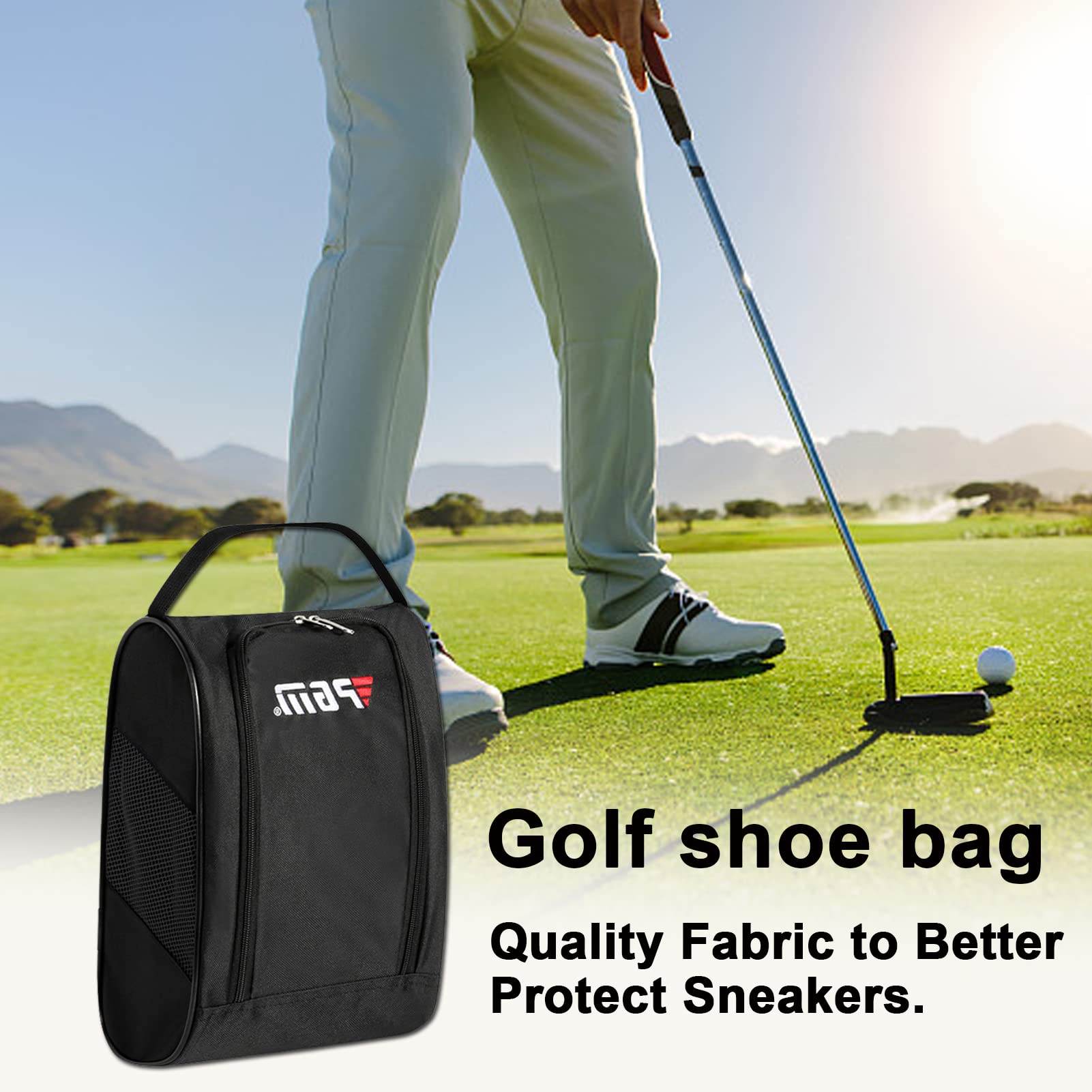 **Breathable Golf Shoe Travel Bag with Ventilation – Lightweight Sports Shoe Carrier for Golf, Baseball & Soccer – Perfect for Tees, Balls & Accessories – Ideal for Travel, Gym & Outdoor Sports**