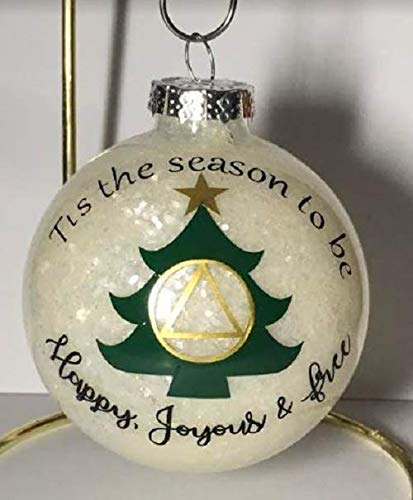 AA Ornament - Inspirational Sobriety Gift for Alcoholics Anonymous - Perfect for Recovery Milestones, Christmas Tree Decor & Support Group Celebrations