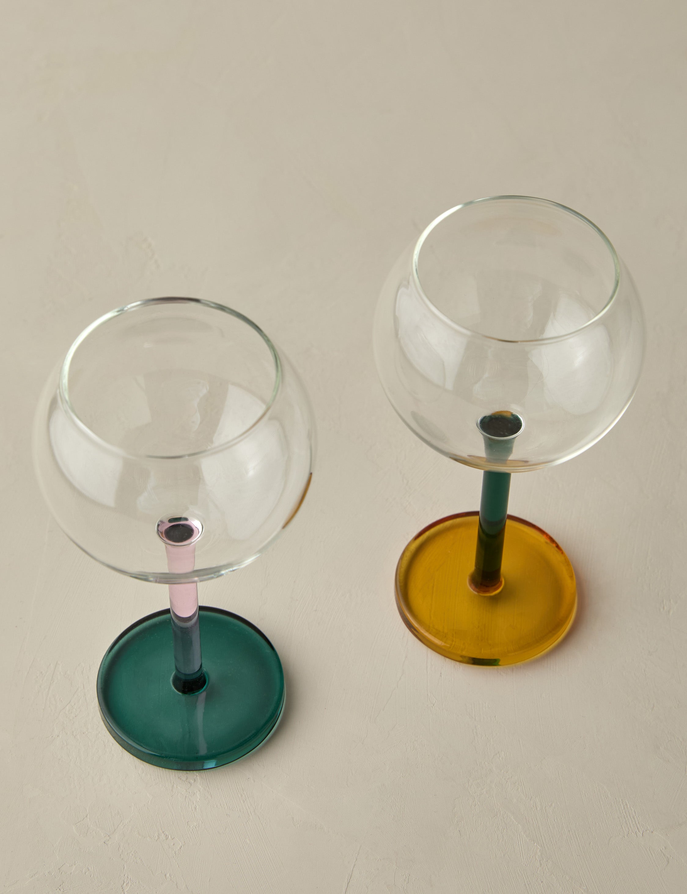 Sophie Lou Jacobsen Bilboquet Wine Glass Set of 2 - Elegant Stemware for Red & White Wine - Perfect for Dinner Parties, Weddings & Home Decor