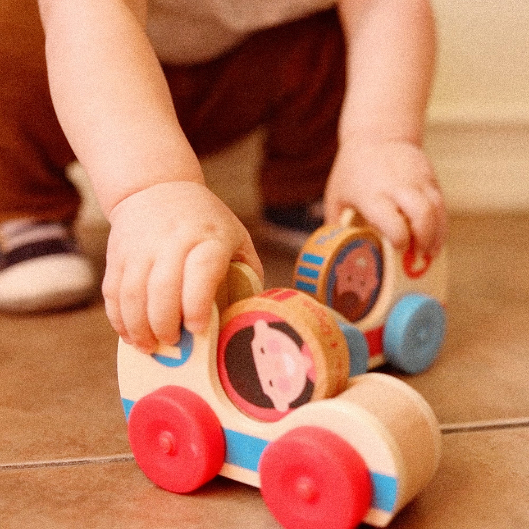 GO Tots Wooden Race Cars - Premium Handmade Wooden Toy Cars for Kids | Perfect for Pretend Play, Birthday Gifts & Montessori Learning