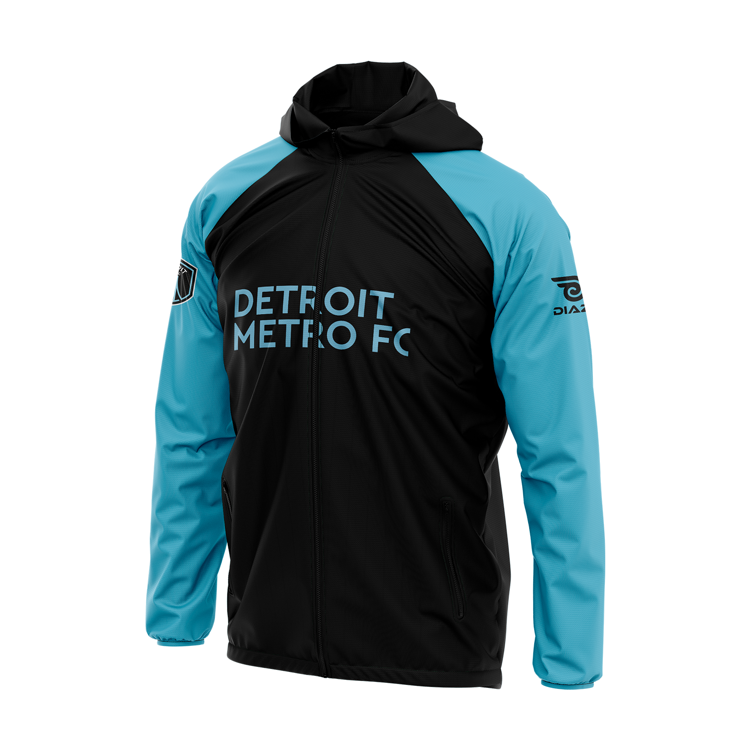 Detroit Metro FC Windrunner Pro Jacket - Lightweight Waterproof Running Windbreaker for Men & Women - Perfect for Outdoor Jogging, Hiking & Sports Activities