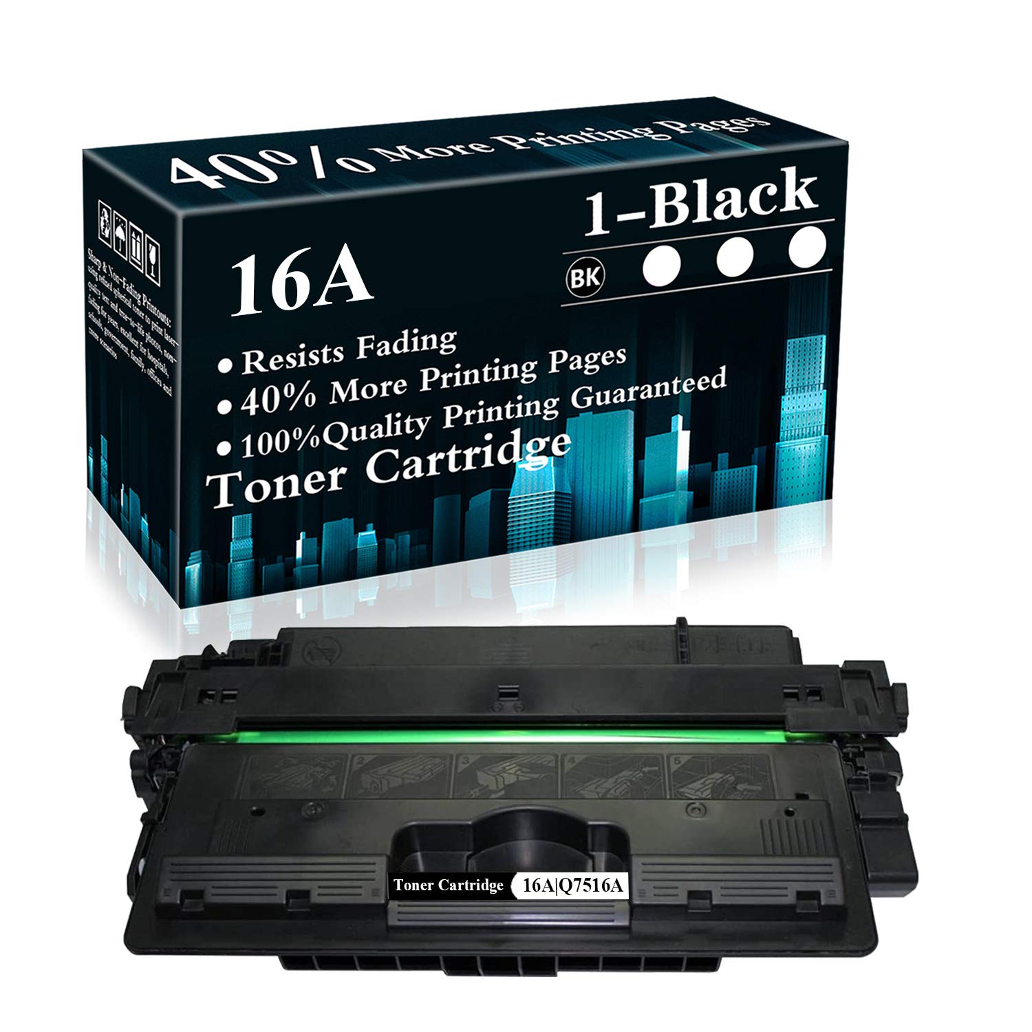 TopInk 16A Q7516A Black Compatible Toner Cartridge Replacement for HP LaserJet 5200 5200N 5200tn 5200dtn 5200L Printers - High Yield Printing for Office & Home Use