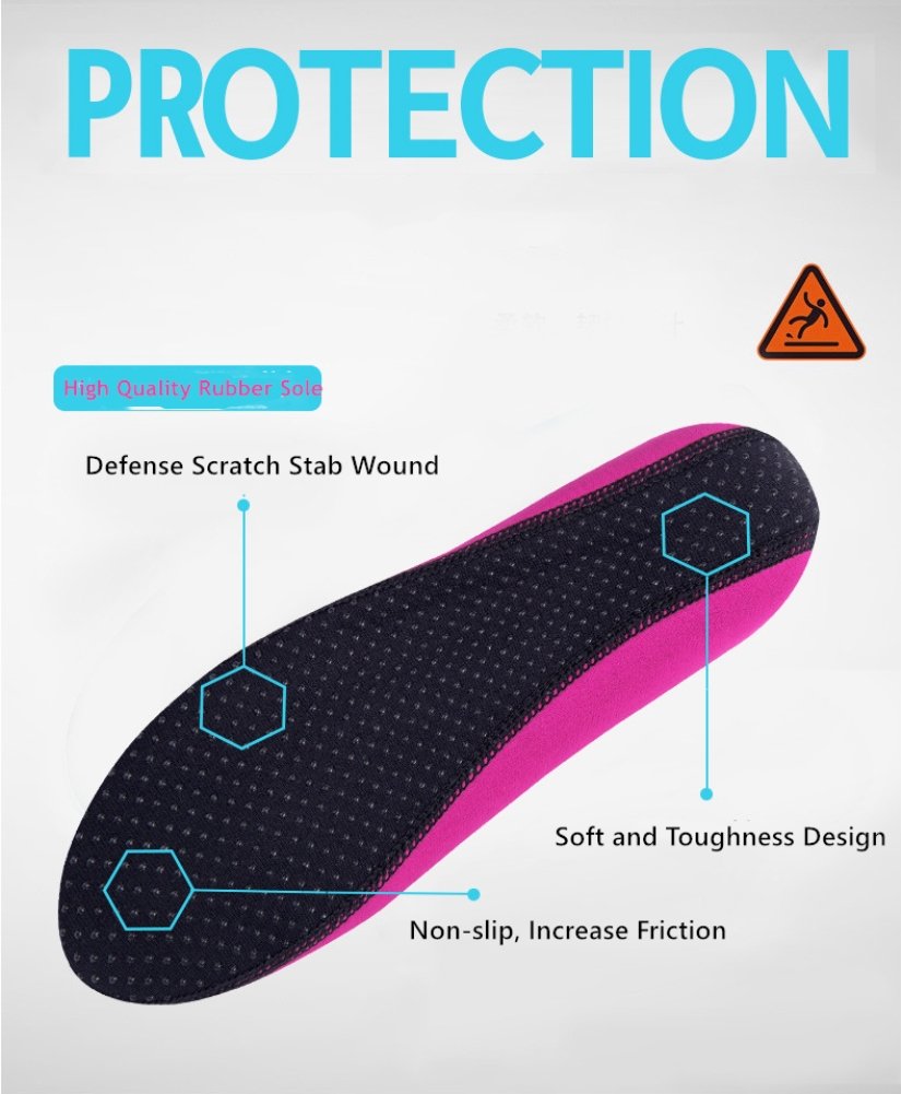 Unisex Water Socks for Scuba Diving, Snorkeling, Swimming & Yoga - Thermal Beach Socks for Men & Women - Perfect for Winter Swimming, Surfing and Water Sports