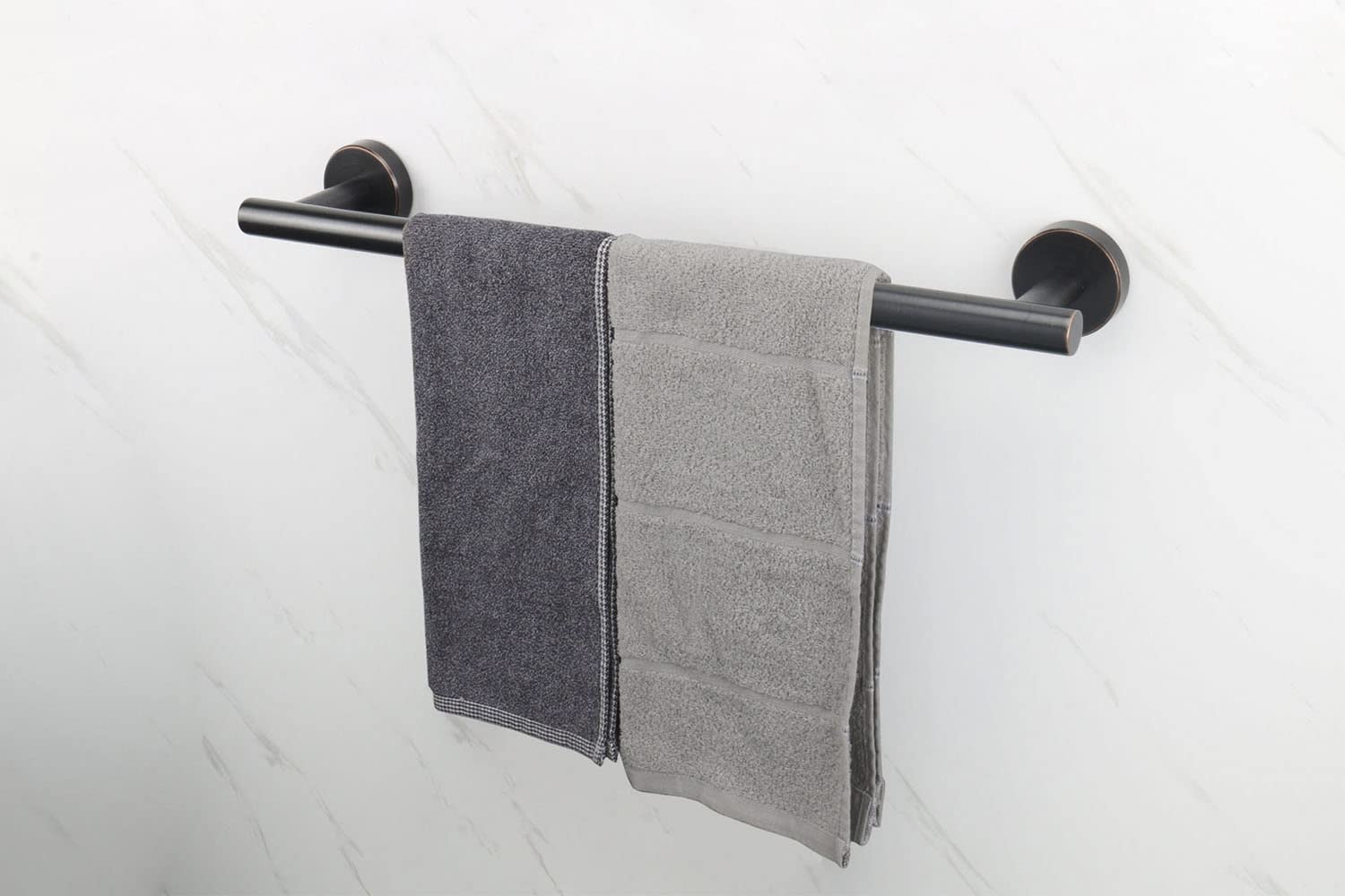 Premium TocTen SUS304 Stainless Steel Bath Towel Bar - Heavy Duty Wall Mounted 24-Inch Oil Rubbed Bronze Towel Holder for Bathroom, Spa & Luxury Hotels - Durable Rustproof Towel Rack for Showers, Powder Rooms & Guest Suites