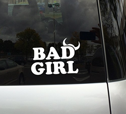 Bad Girl White 5 Inch Vinyl Decal Sticker - Durable, Weatherproof, Easy to Apply for Cars, Laptops, Windows, and Home Decor