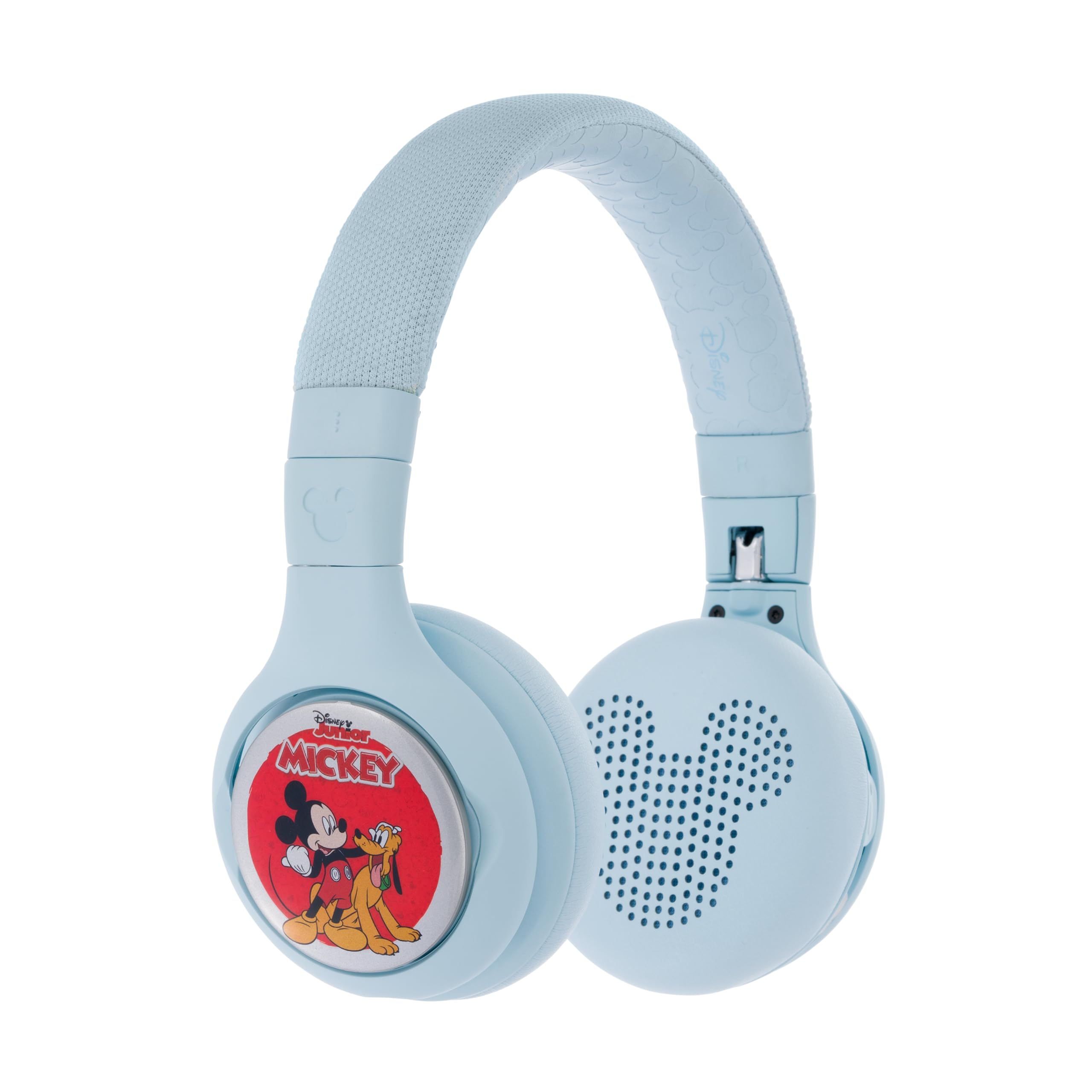 Disney StoryPhones - Foldable Bluetooth Kids Headphones with Mickey Mouse Story Disk | Wireless Learning Headset for Travel, Screen-Free Entertainment & Music | Perfect Gift for Boys & Girls (Light Blue) by Onanoff
