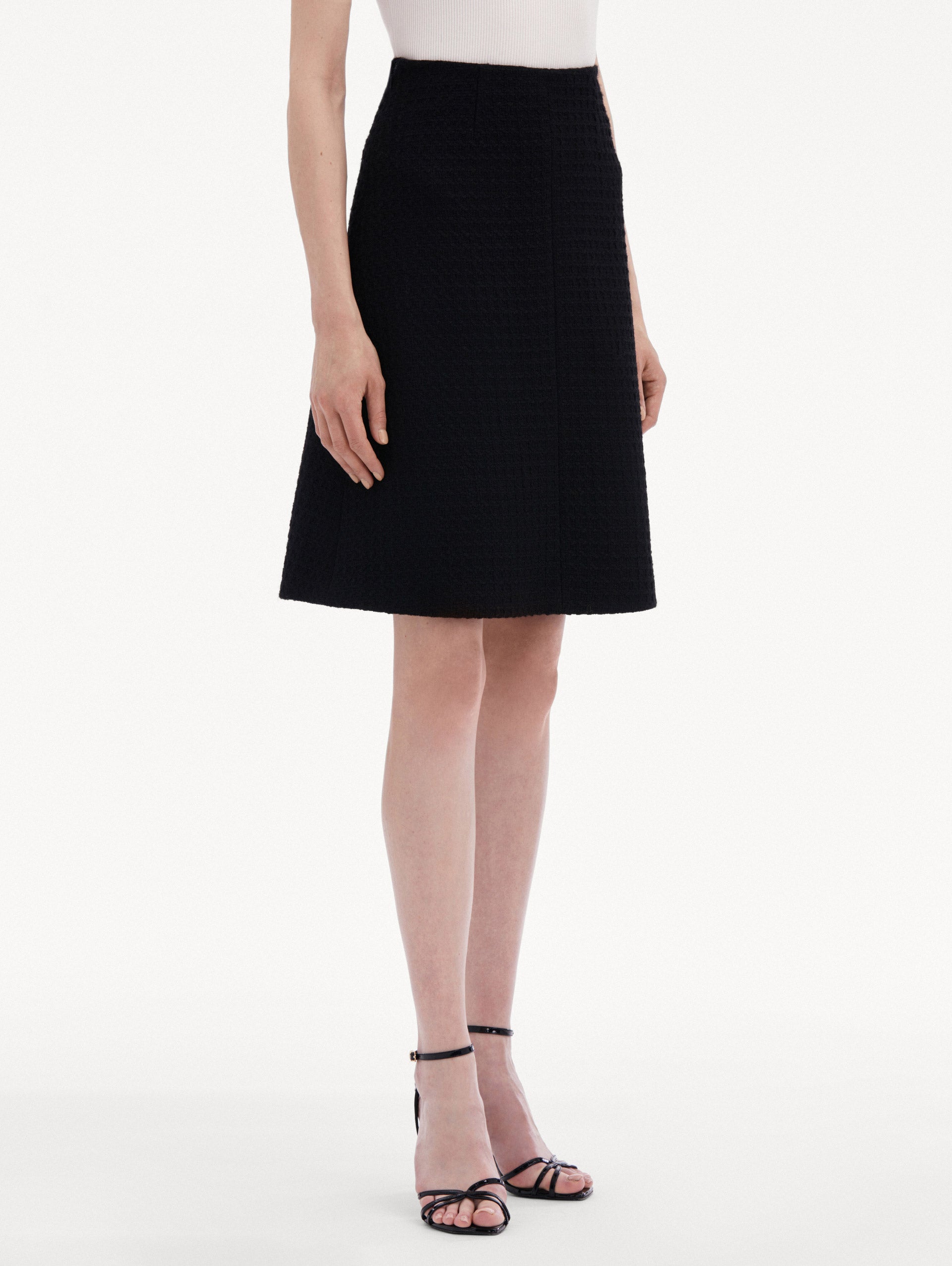 Stylish Wool Tweed Skirt for Women - Classic A-Line Design for Office, Party & Fall Outfits | Premium Quality Winter Skirt for Work & Formal Occasions