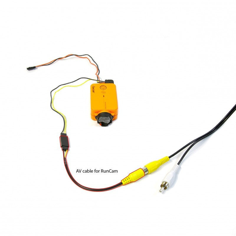 Runcam HD A/V Cable for FPV Drones - 3.5mm to RCA Video Audio Cable - Perfect for FPV Racing, Quadcopters, and Drone Camera Systems