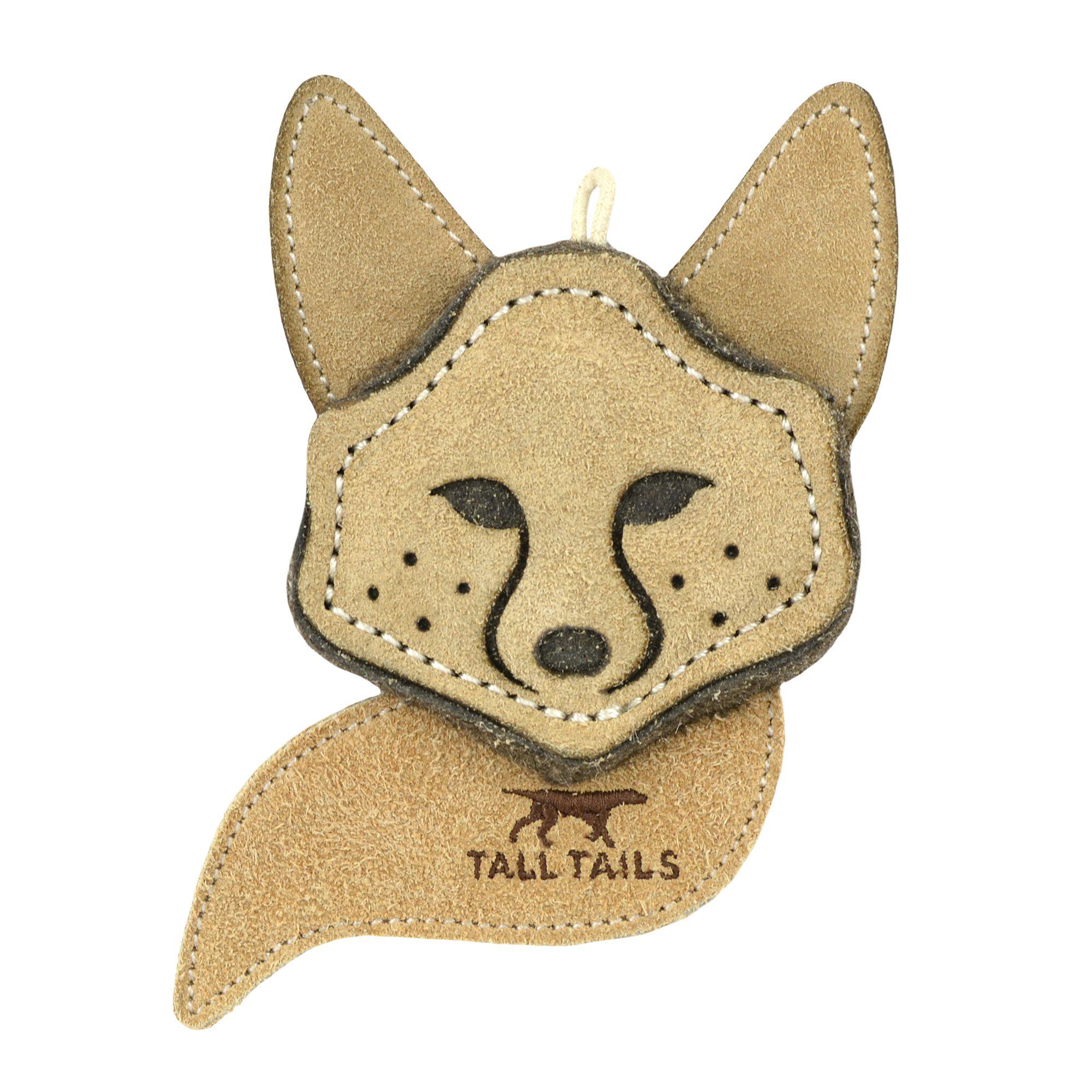 Premium Natural Leather & Wool Fox Plush Toy for Dogs – Durable Chew-Resistant Pet Toy for Indoor & Outdoor Play, Training, and Cuddling