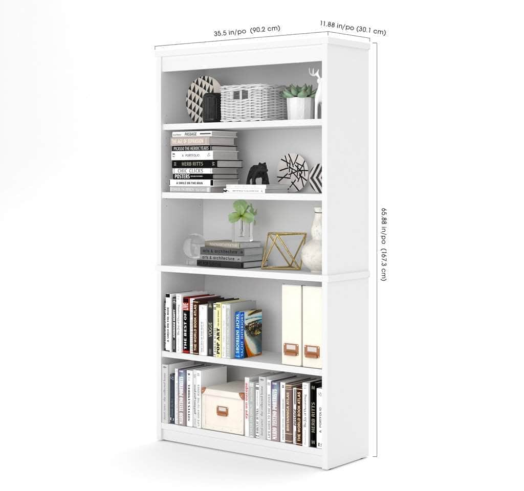 Uptown II Bookcase - 6 Stylish Colors for Home & Office Storage | Modern Bookshelf for Living Room, Bedroom & Study