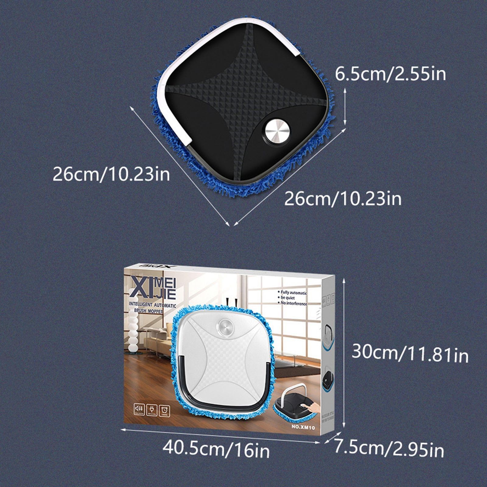 Smart Robot Vacuum Cleaner and Mop Combo - Automatic Wet/Dry Mopping with Water Tank, Self-Charging, Wi-Fi Connected for Home Cleaning - Ideal for Hardwood Floors, Tiles, and Pet Hair (Black)