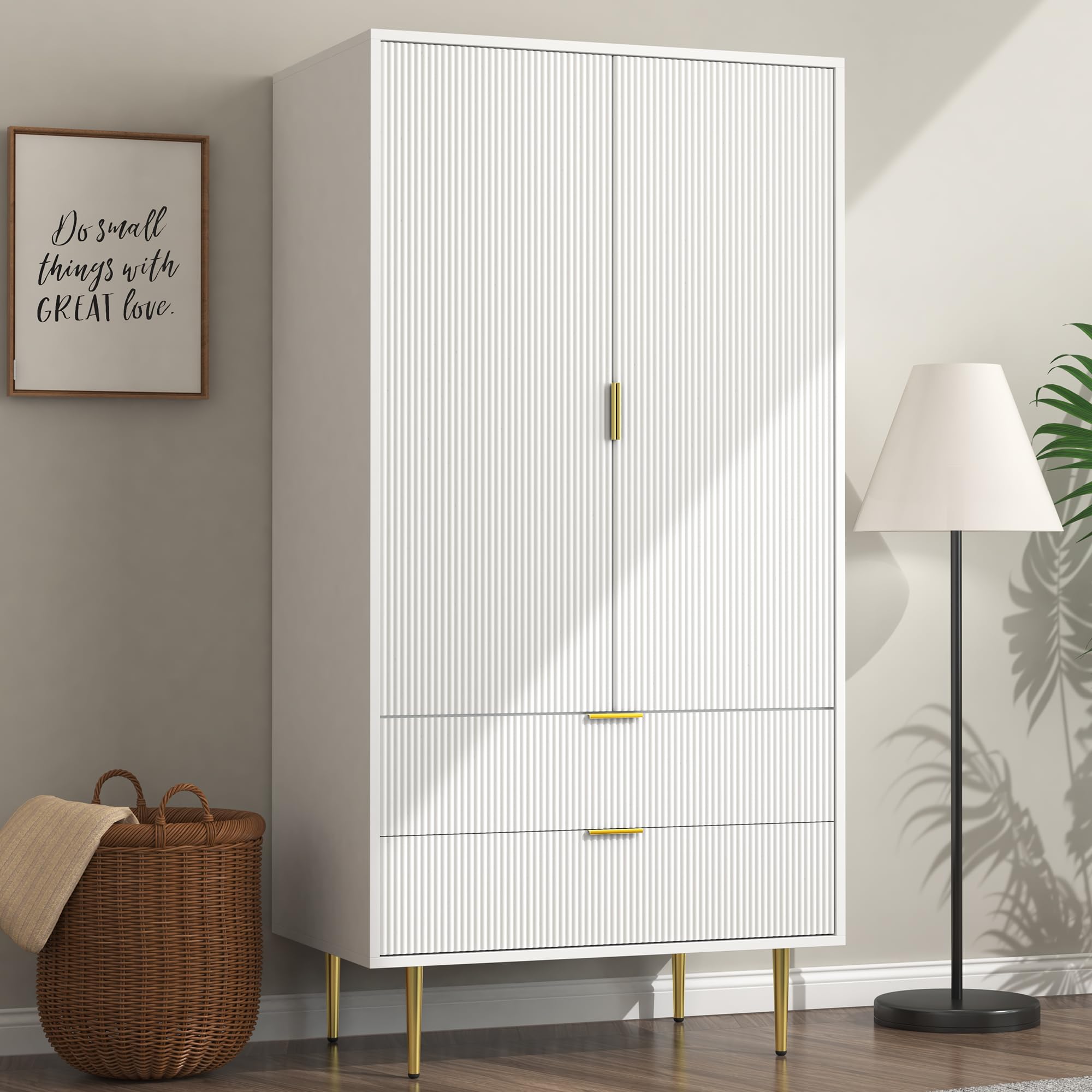Modern White Armoire Closet 71