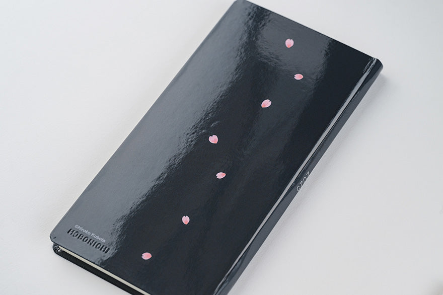 Hobonichi Techo 2025 Planner - Hiroko Kubota Night Cherry Blossom Snow Globe Weeks Hardcover, Weekly Horizontal Layout, January Start, Monday Start, English Edition | Perfect for Journaling, Planning & Gift Giving