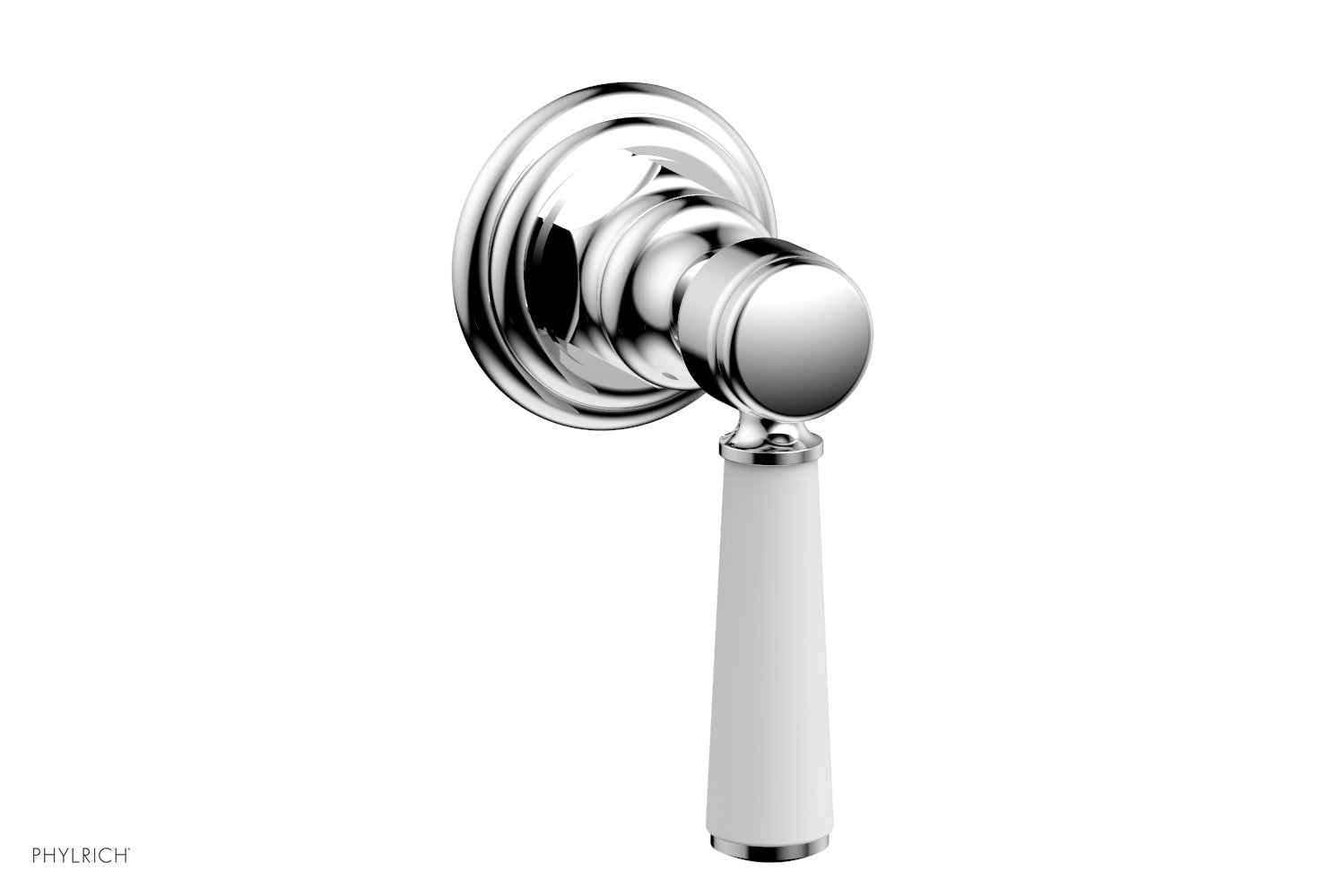 HEX TRADITIONAL/HENRI Volume Control Diverter Valve - Satin White Lever Handle (500-36) for Bathroom & Shower Fixtures