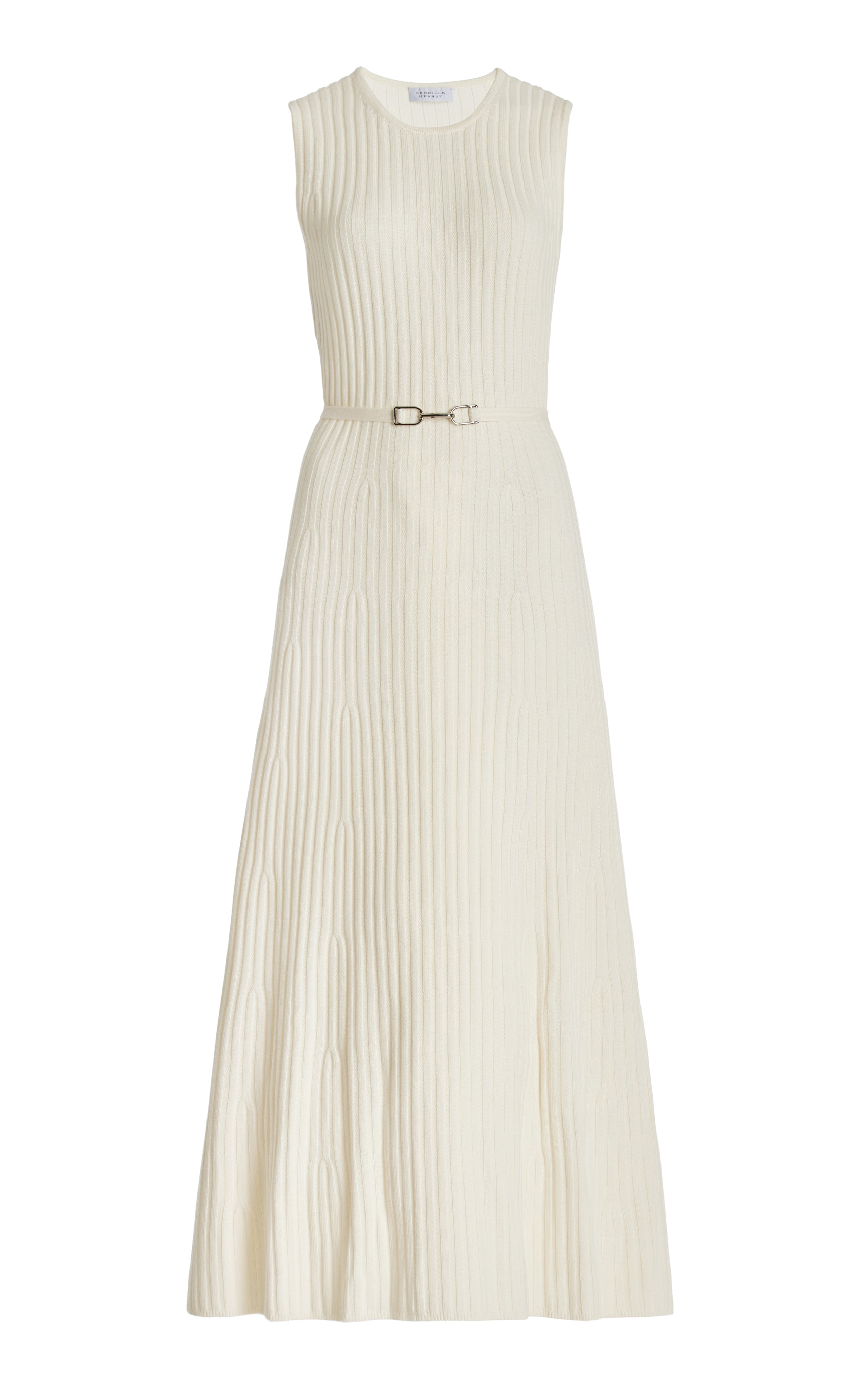Meier Knit Midi Dress - Ivory Merino Wool Cashmere Blend Women's Sweater Dress | Perfect for Fall Winter, Office Wear & Casual Outings