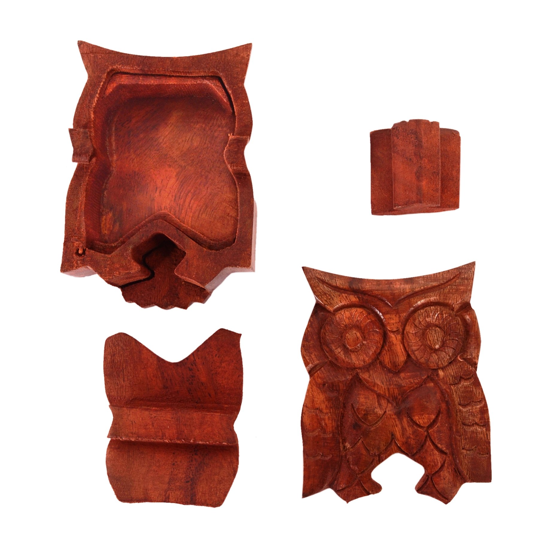 Purpledip Magic Wooden Puzzle Box 'Night Owl' - Handcrafted Mystery Keepsake Gift Box with Hidden Compartment | Brain Teaser Game for Adults & Teens | Perfect for Escape Room Enthusiasts & Puzzle Lovers