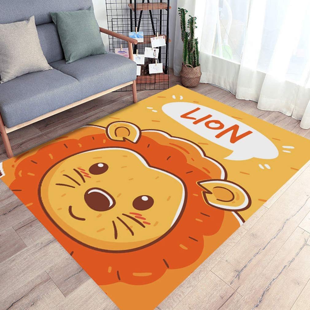 Soft Non-Slip Kids Play Mat - 3'x6' Modern Nordic Animal Print Rug for Children's Crawling, Nursery, Playroom & Living Room | Indoor/Outdoor Safe, Washable Floor Carpet for Toddlers & Pets