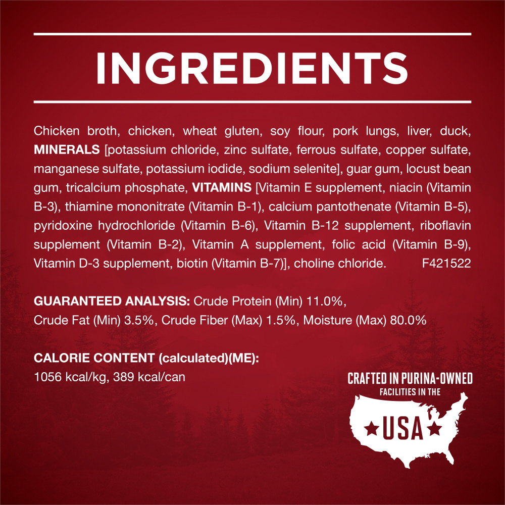 Purina ONE SmartBlend True Instinct Grain-Free Chicken & Duck Tender Cuts in Gravy Canned Dog Food - High Protein Wet Food for Adult Dogs, Perfect for Mealtime & Training Rewards