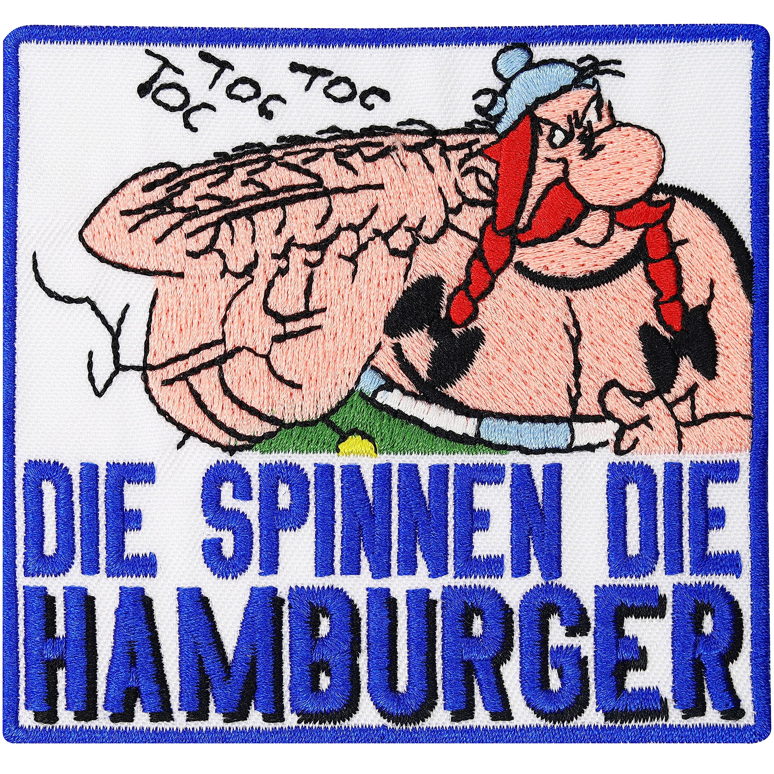 Crazy Anti Hamburg Obelix Soccer Fan Iron-On Patch Badge for Jerseys, Jackets & Caps - Perfect for Football Supporters & Costume Accessories