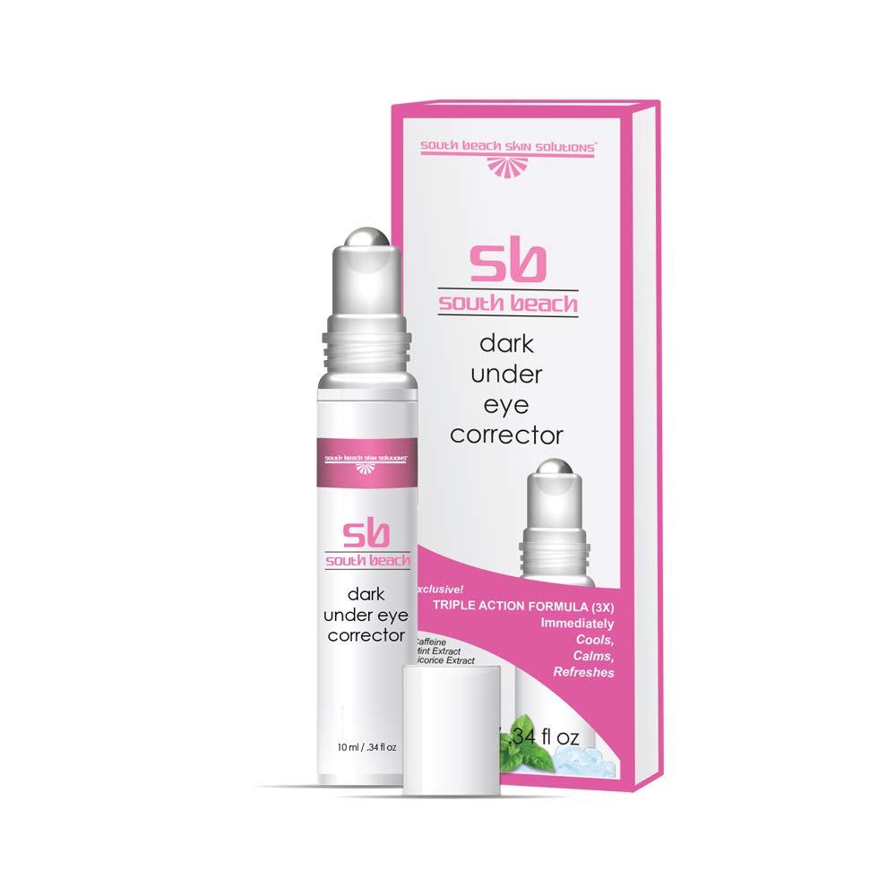 South Beach Dark Under Eye Corrector - Natural Salon Strength Anti-Aging Eye Cream for Dark Circles, Puffiness & Bags | Hydrating Treatment for Tired Eyes | Safe, Chemical-Free Formula | Perfect for Daily Use & Nighttime Skincare Routine