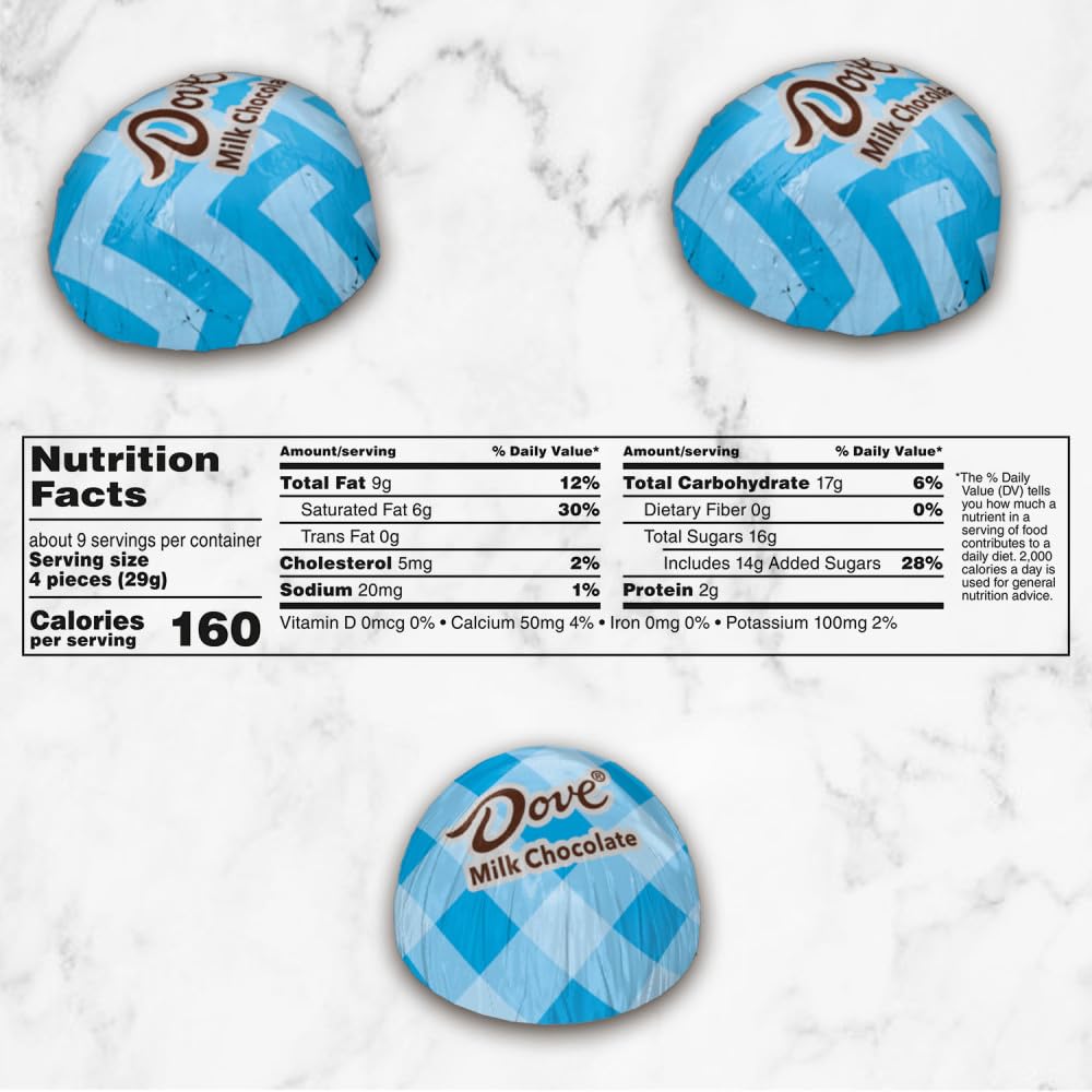 DOVE Easter Eggs Milk Chocolate Candy Assortment - 8.87 oz Bag - Perfect for Easter Baskets, Party Favors & Holiday Treats